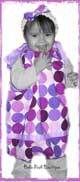 Purple Retro Dots Michael Miller Pillowcase Dress