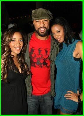 Simmons sisters with Common