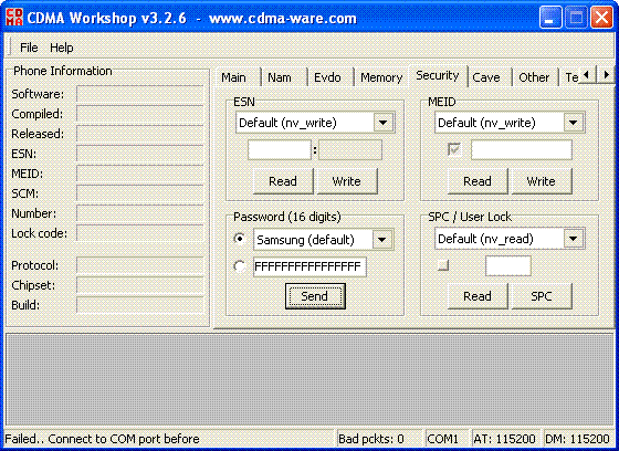 CDMA workshop won't detect the phone anymore after flashing