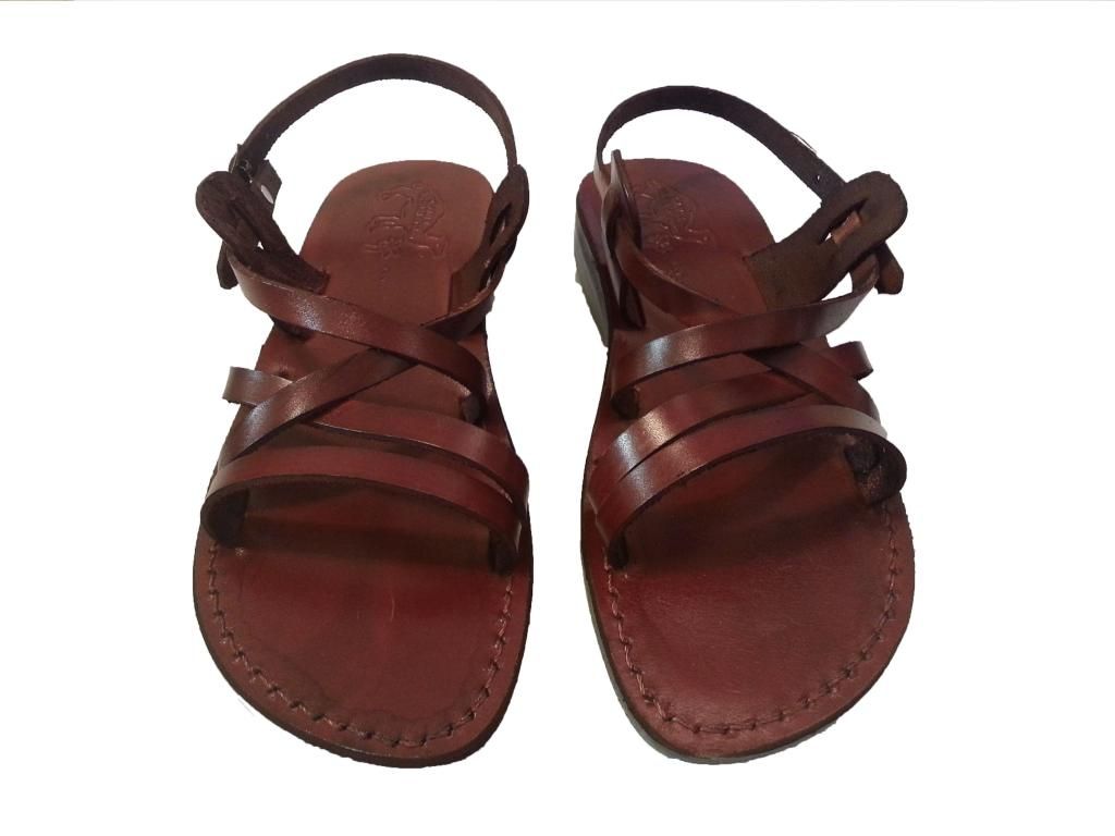 Details about Men's Brown Leather Sandals Made In Jerusalem Summer ...