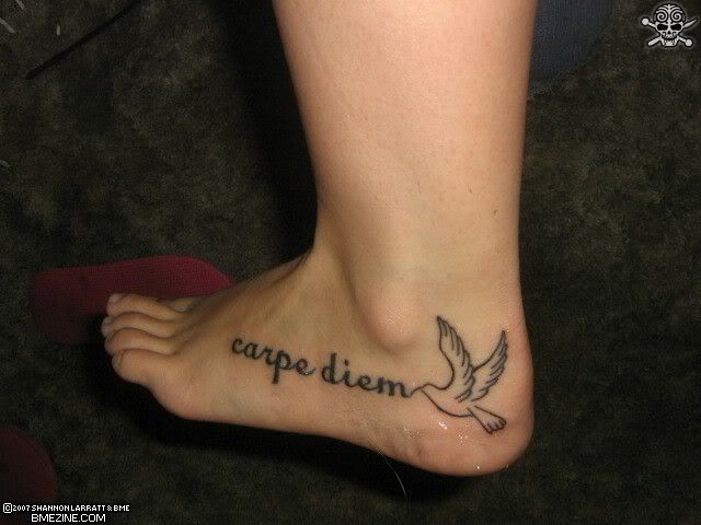 carpe diem tattoos. carpe diem foot tattoos - Google Images Search Engine