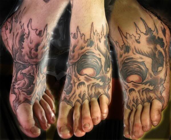 Foot Tribal Tattoo Designs For Man