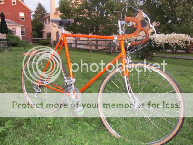 vintage orange mountain bikes