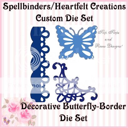   nestabilities dies stamp sets decorative butterfly border die