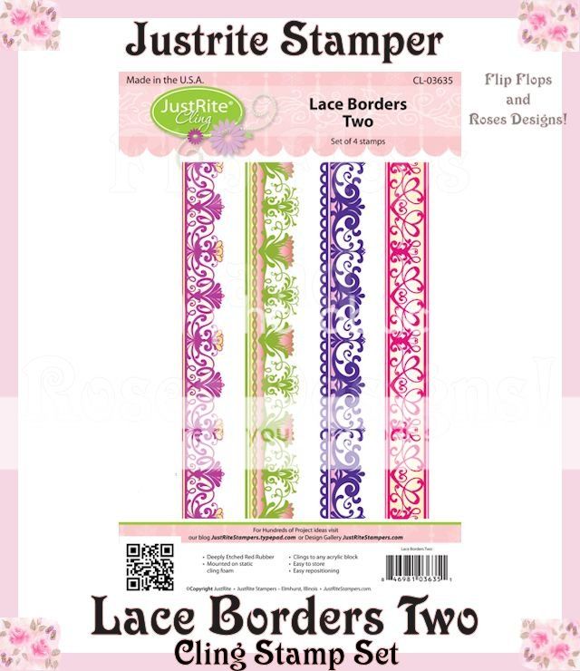   STAMPERS LACE BORDERS 2 CLING STAMP SET JB CL03635 LACE BORDERS TWO