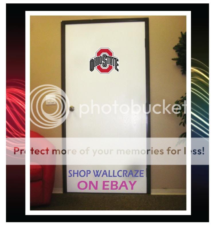 Ohio State Buckeyes Removable Door Wall Decor Sticker Decal Poster 10 